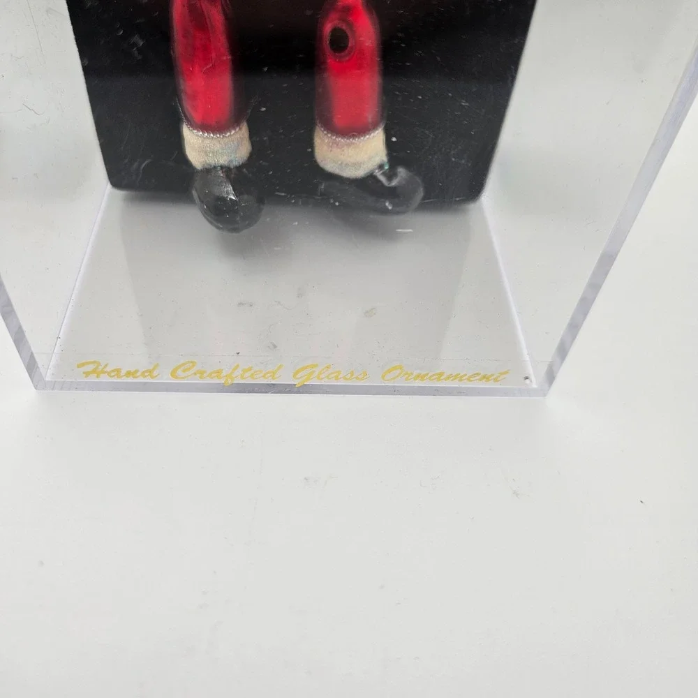 Vintage Target Santa Claus Glass Christmas Ornament 2004 Hand‎ Crafted Boxed